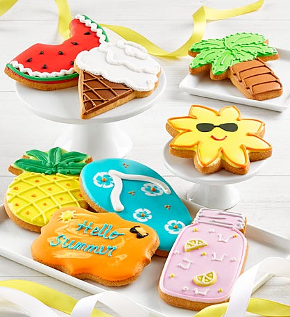 Summer Artisan Iced Cookies